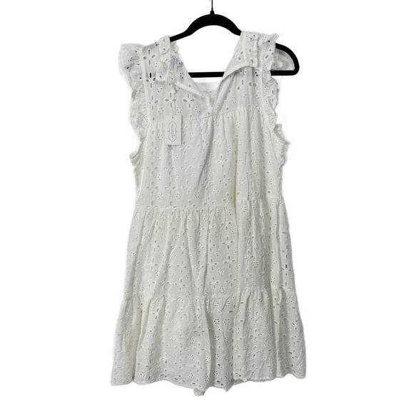 Mud Pie White Eyelet Floral Dress - Picture 2 of 4